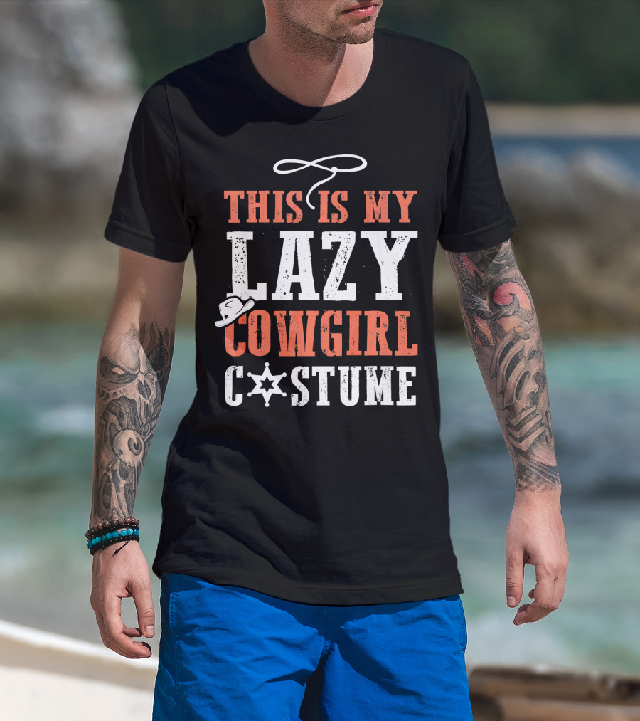 This Is My Lazy Cowgirl Costume Halloween Funny Par T-Shirt