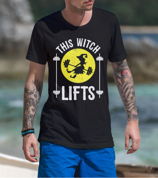 This Witch Lifts Halloween Fitness Barbell T-Shirt
