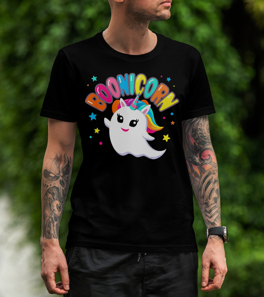 BOONICORN Unicorn Rainbow Stars T-Shirt