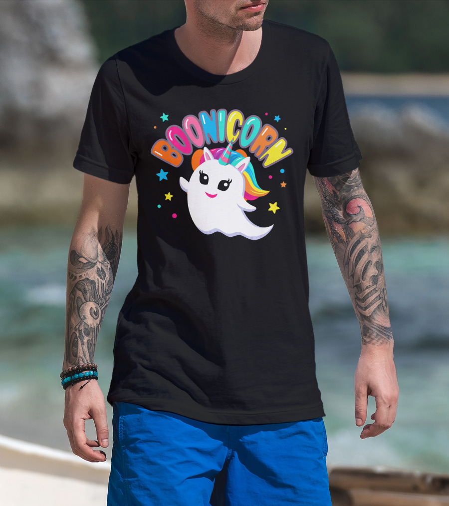 BOONICORN Unicorn Rainbow Stars T-Shirt
