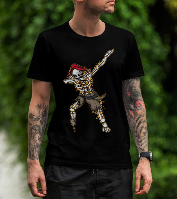 Dabbing Pirate Skeleton Funny Zo T-Shirt