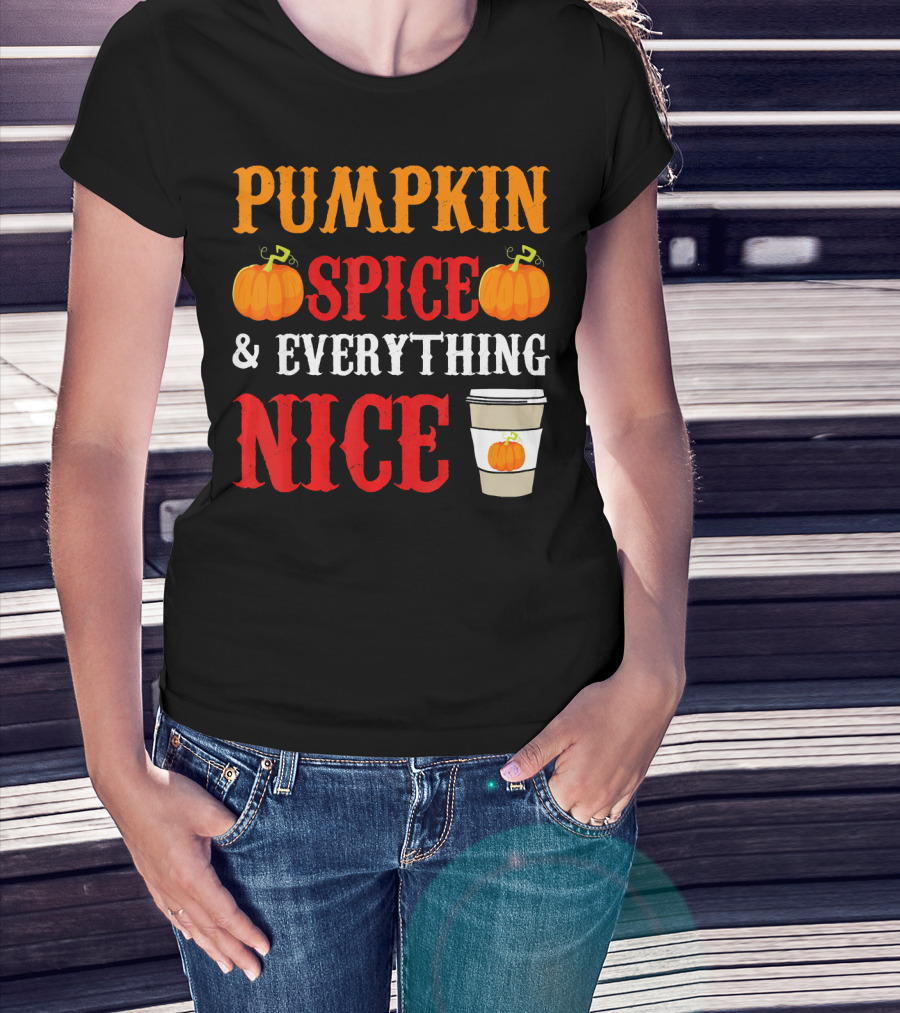 Pumpkin Spice And Everything Nice Coffee Halloween Costume T-Shirt