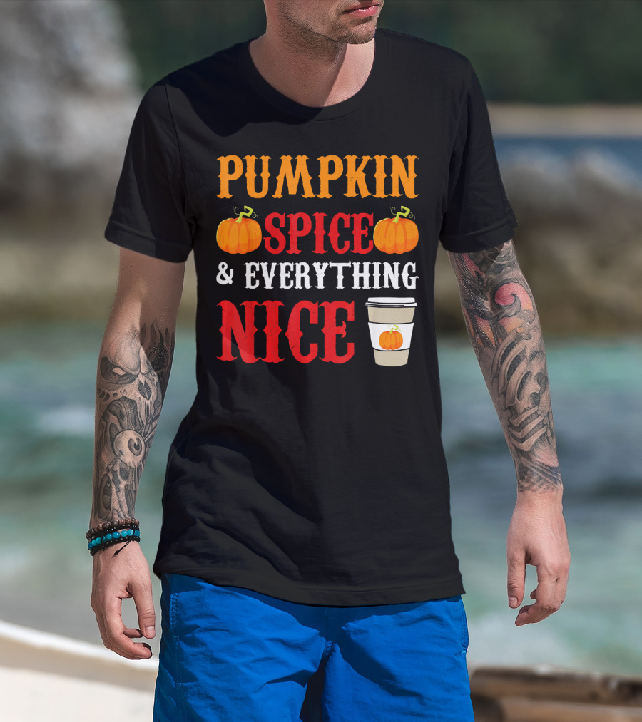 Pumpkin Spice And Everything Nice Coffee Halloween Costume T-Shirt