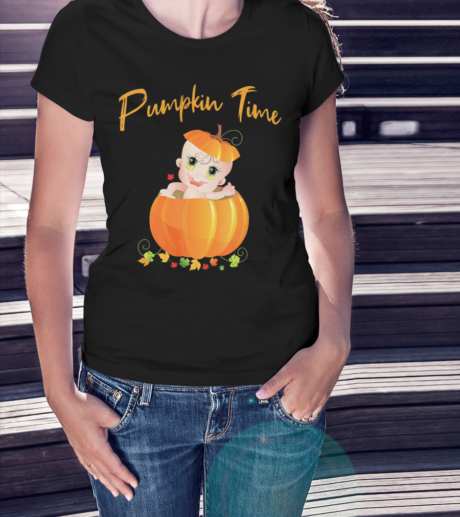 Pumpkin Time Baby Halloween Pumpkin T-Shirt