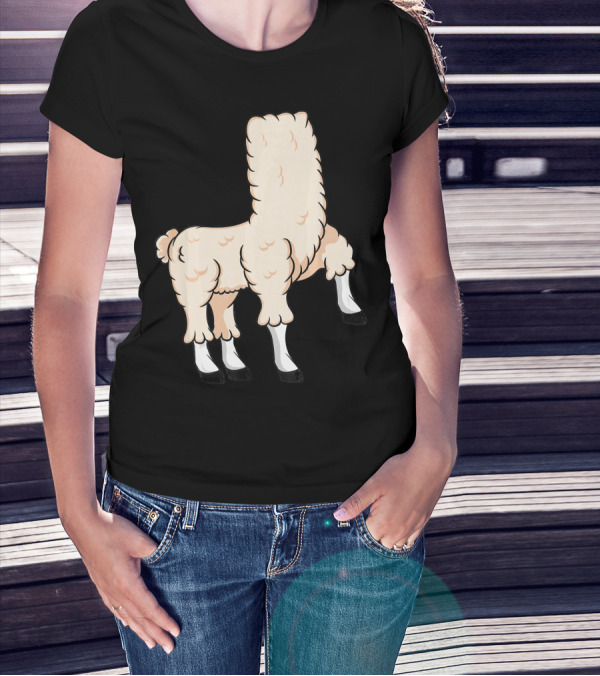 Llama Costume Halloween Easy Cosplay Headless T-Shirt