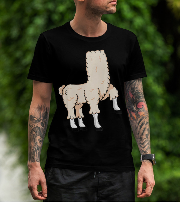 Llama Costume Halloween Easy Cosplay Headless T-Shirt