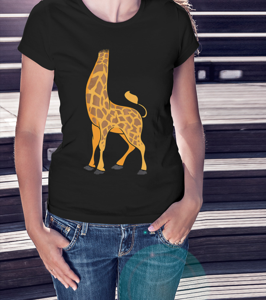 Giraffe In The Style Of A Dinosaur At The Tail End T-Shirt