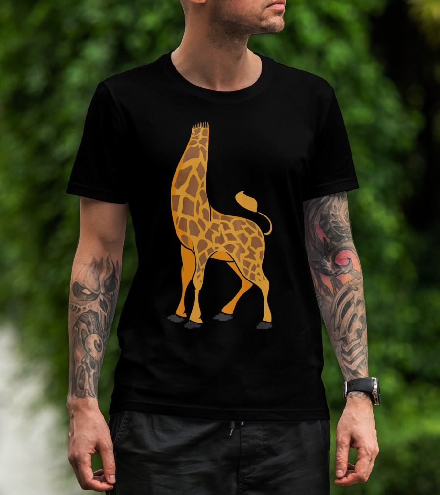 Giraffe In The Style Of A Dinosaur At The Tail End T-Shirt