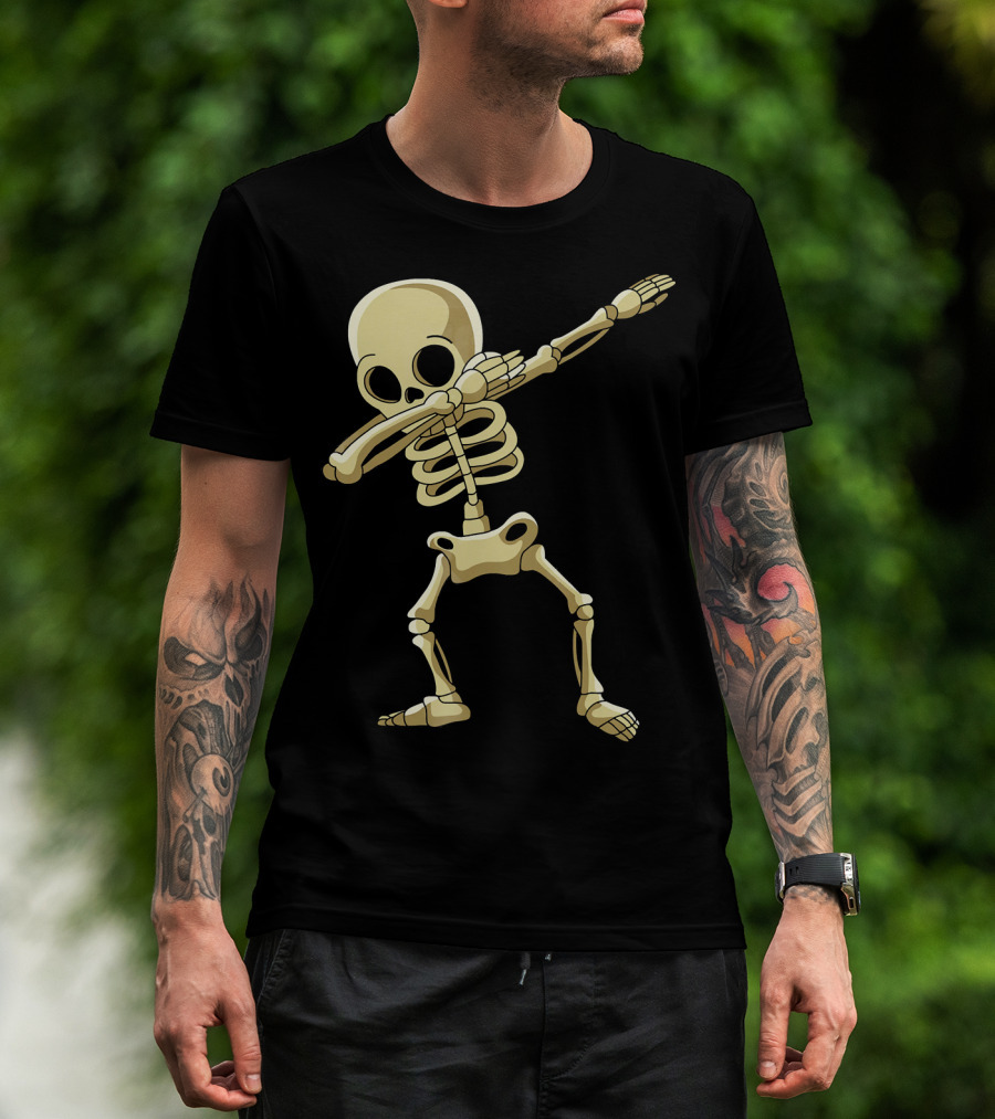 Kids Skeleton Dabbing Pose T-Shirt