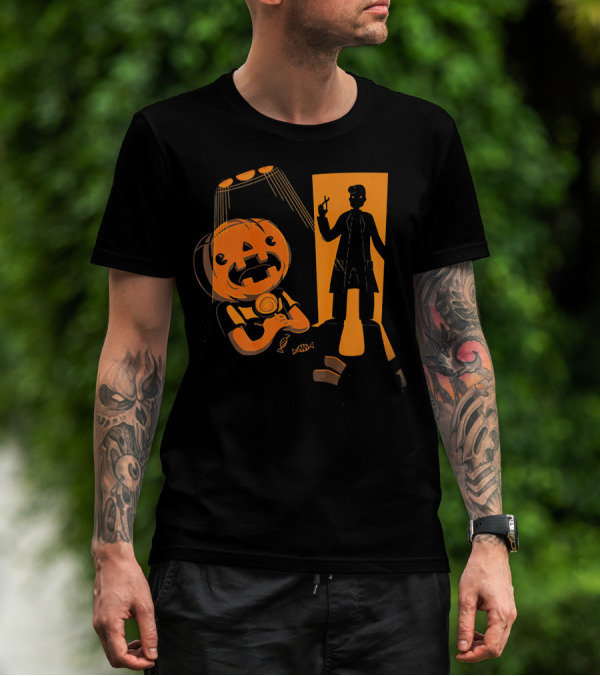 Dentist Halloween Horror Pumpkin Patient Dental Hygienist Shadow T-Shirt