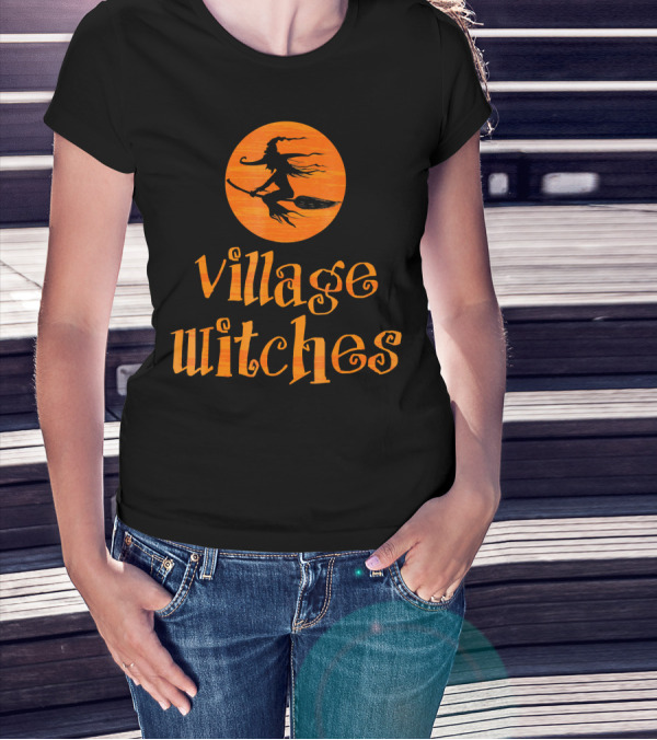 Village Witches Halloween Moon T-Shirt