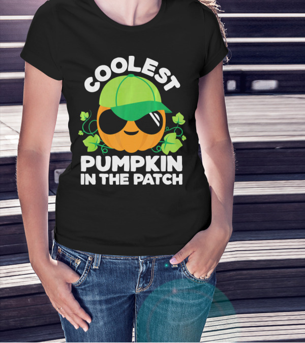 Coolest Pumpkin In The Patch Kids Pumpkin Patch Boys Or Girls Fall Co T-Shirt