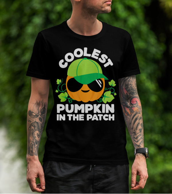 Coolest Pumpkin In The Patch Kids Pumpkin Patch Boys Or Girls Fall Co T-Shirt