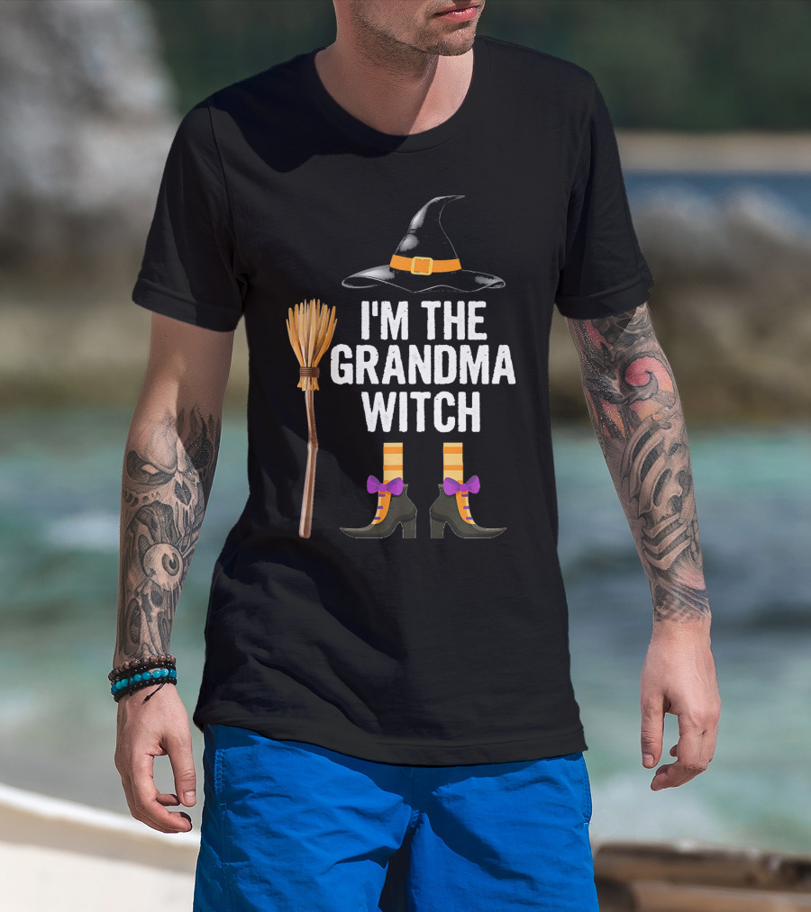 I'm The Grandma Witch With Hat Broom And Boots T-Shirt