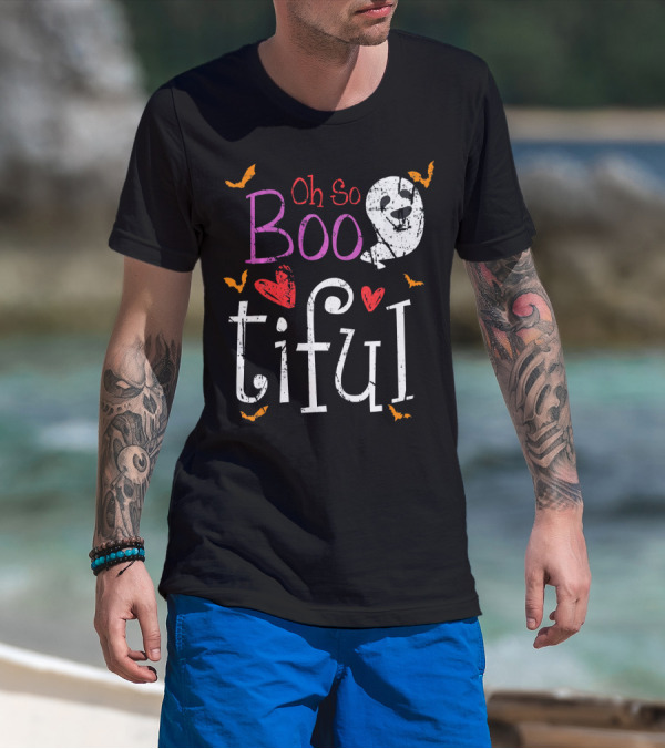 Oh So Boo Tiful Ghost Hearts And Bats T-Shirt