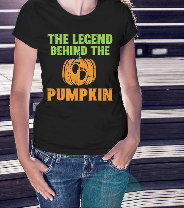 The Legend Behind The Pumpkin Footprints Baby Announcement T-Shirt