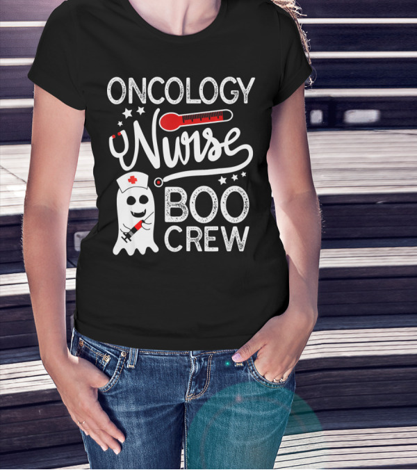 Oncology Nurse Boo Crew Halloween Costume T-Shirt