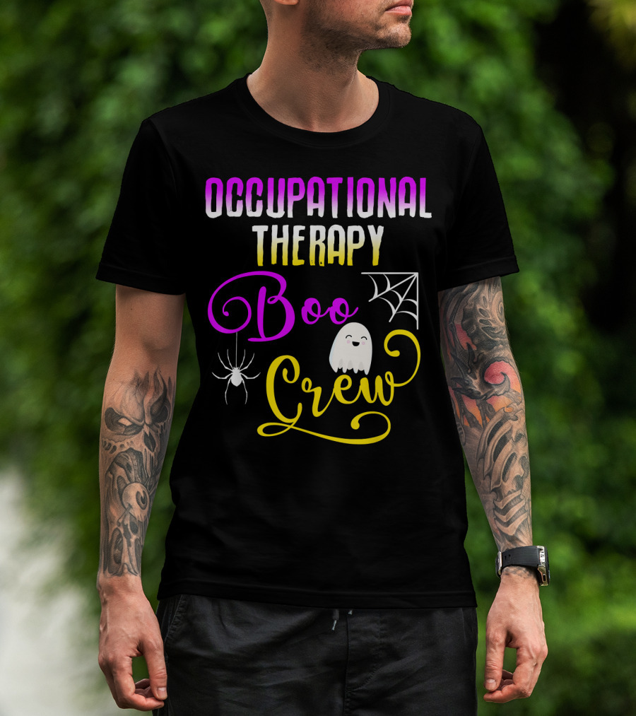 Occupational Therapy Halloween Boo Crew Ghost And Spider T-Shirt