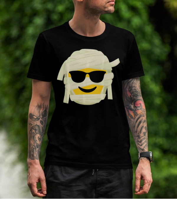 Mummy Emoji Wrapped In Bandages With Cool Shades T-Shirt