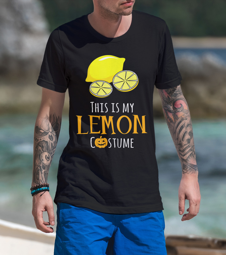 This Is My Lemon Costume With Halloween Pumpkin Family T-Shirt