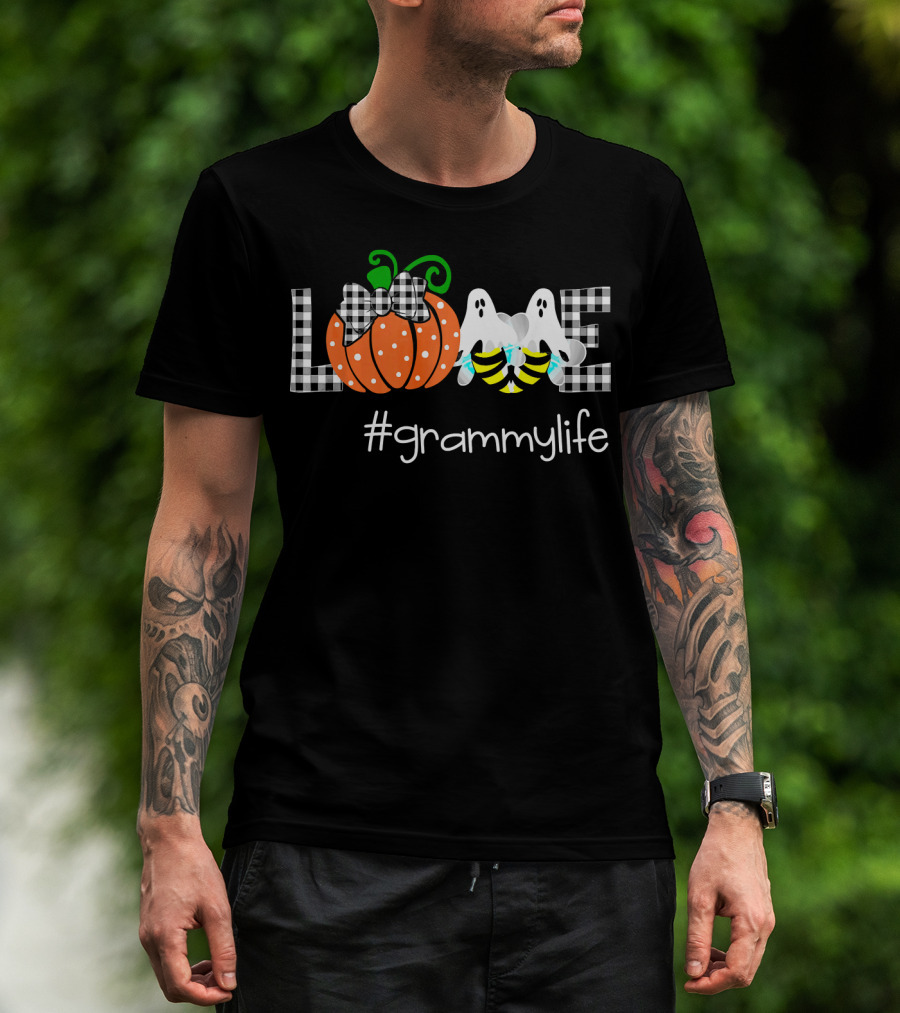 Love Pumpkin Ghost Bee #grammylife T-Shirt