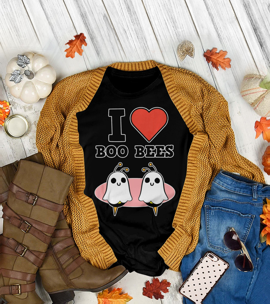 I Love Boo Bees Halloween T-Shirt