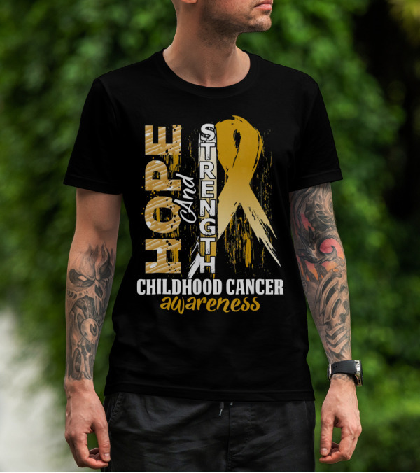 Hope And Strength Childhood Cancer Awareness T-Shirt