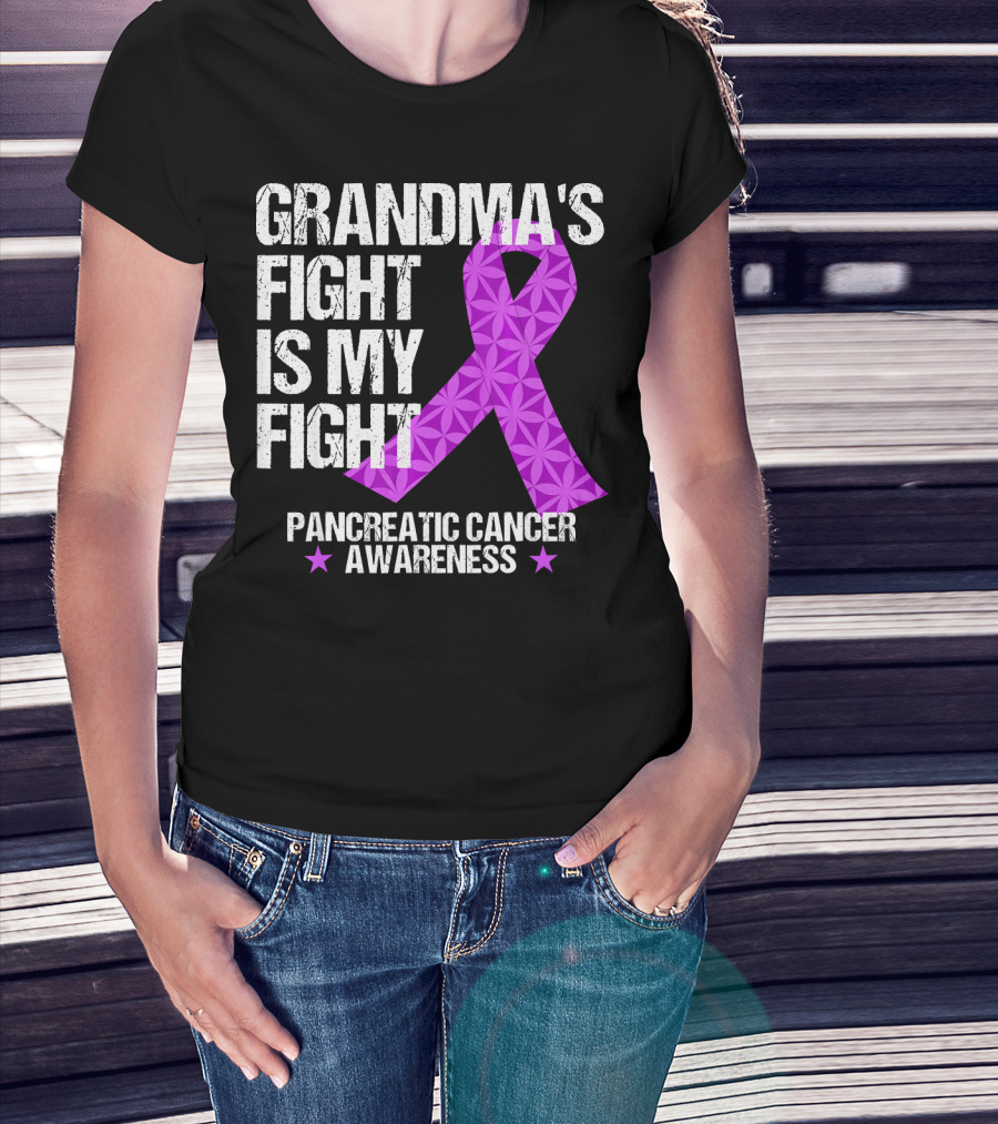 Grandma's Fight Is My Fight Pancreatic Cancer Awareness T-Shirt
