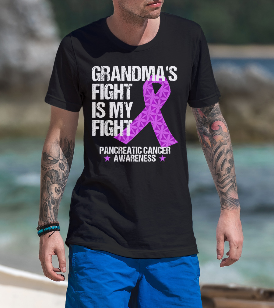 Grandma's Fight Is My Fight Pancreatic Cancer Awareness T-Shirt