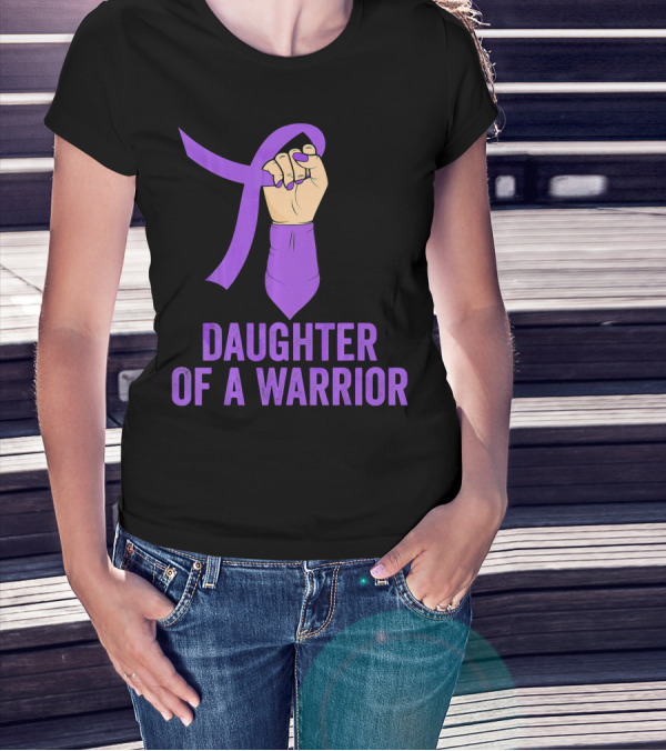 Daughter Of A Warrior Pancreatic Cancer Awareness T-Shirt