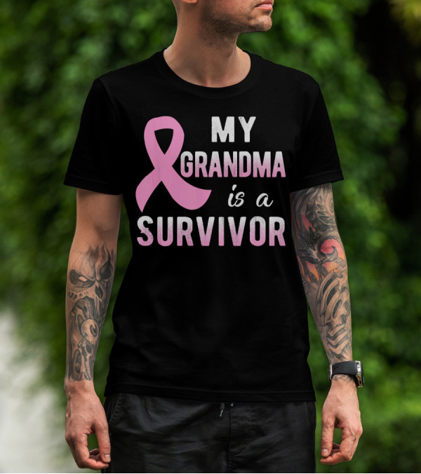My Grandma Is A Survivor Pink T-Shirt
