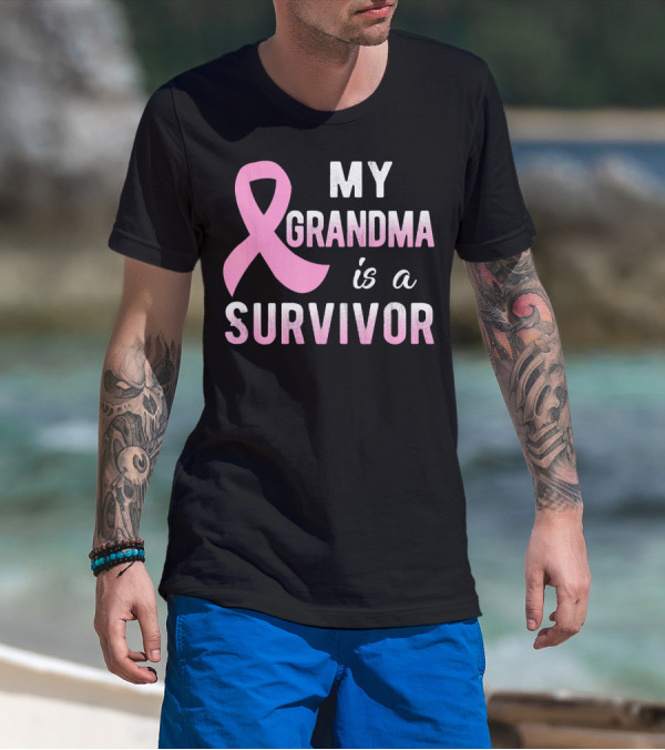My Grandma Is A Survivor Pink T-Shirt