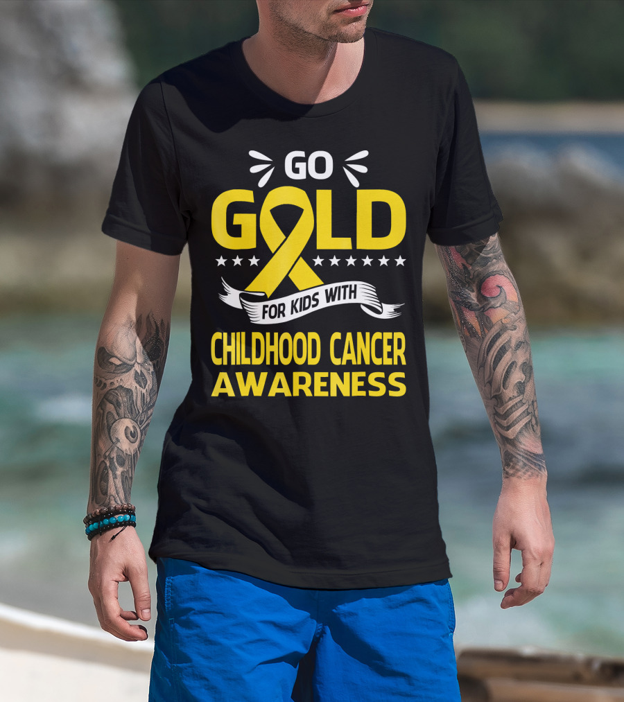 Go Gold For Kids With Childhood Cancer Awareness T-Shirt