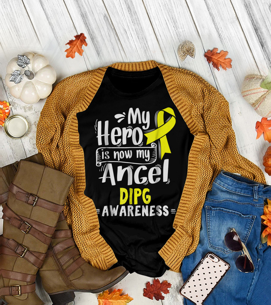 My Hero is Now My Angel DIPG Awareness T-Shirt