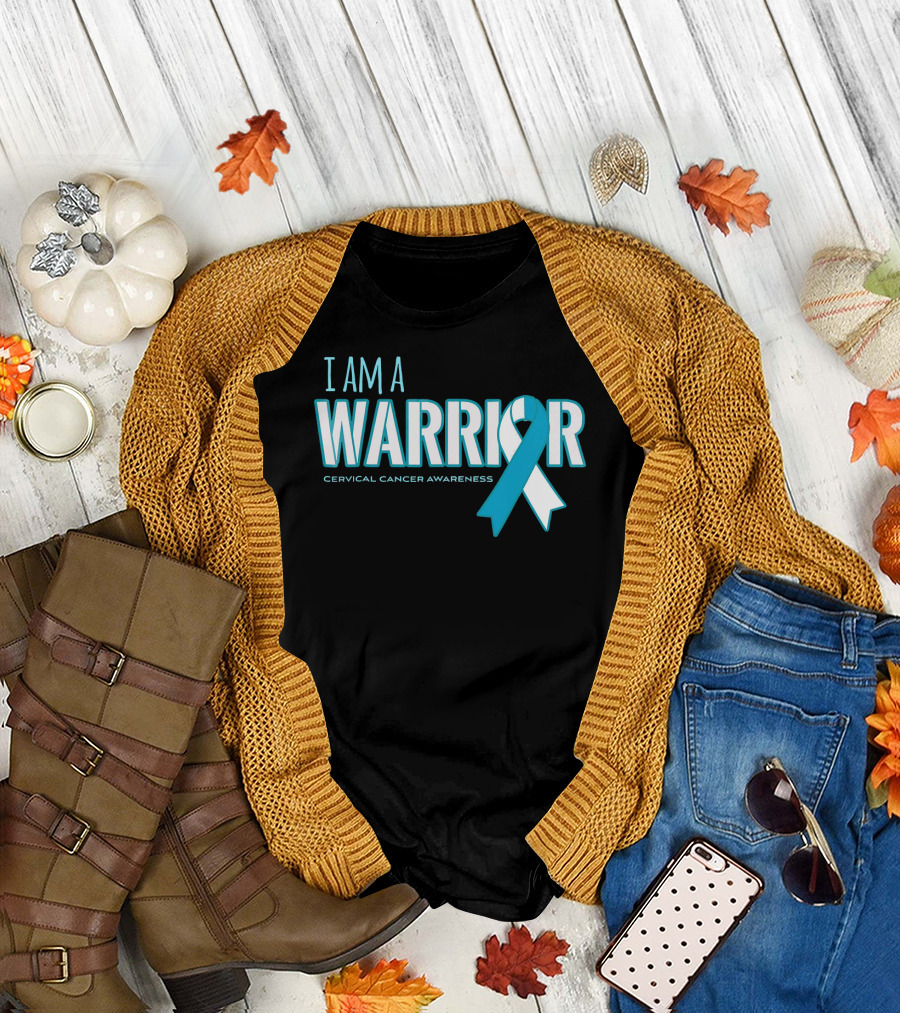 I Am a Warrior Cervical Cancer Awareness T-Shirt