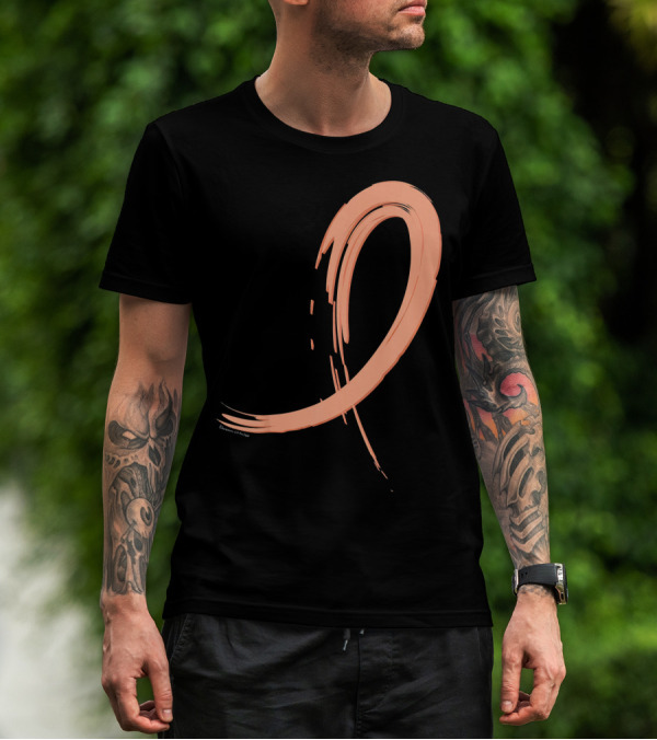 Endometrial Cancer Peach Ribbon Graffiti T-Shirt