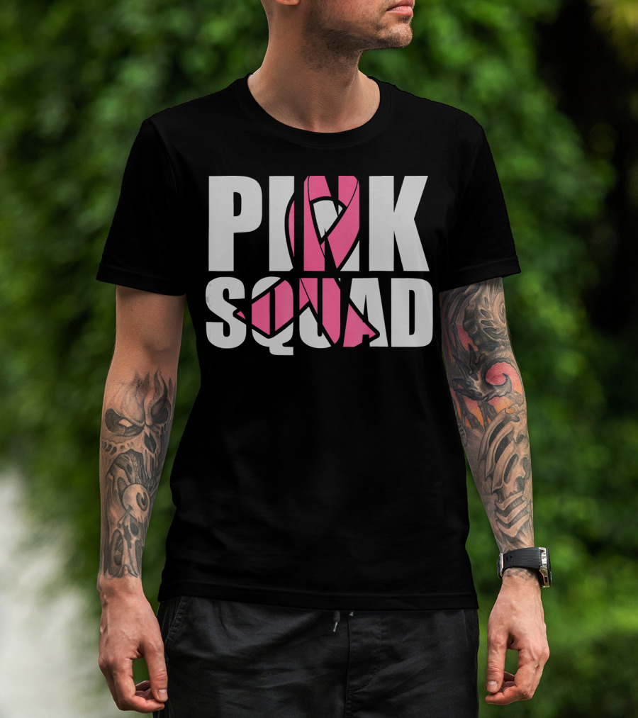 PINK SQUAD Breast Cancer Awareness T-Shirt