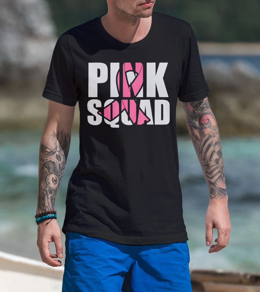 PINK SQUAD Breast Cancer Awareness T-Shirt