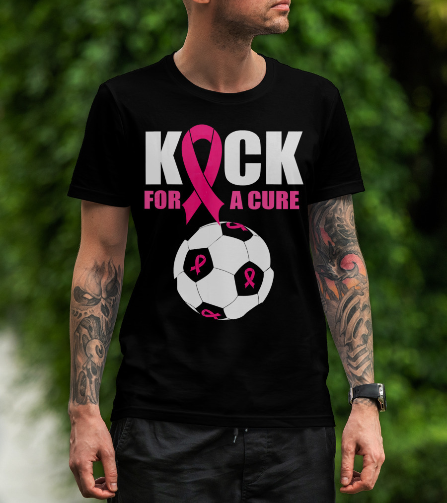 Kick For A Cure Soccer Ball Pink T-Shirt