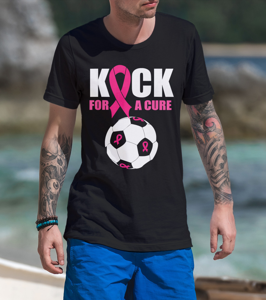 Kick For A Cure Soccer Ball Pink T-Shirt
