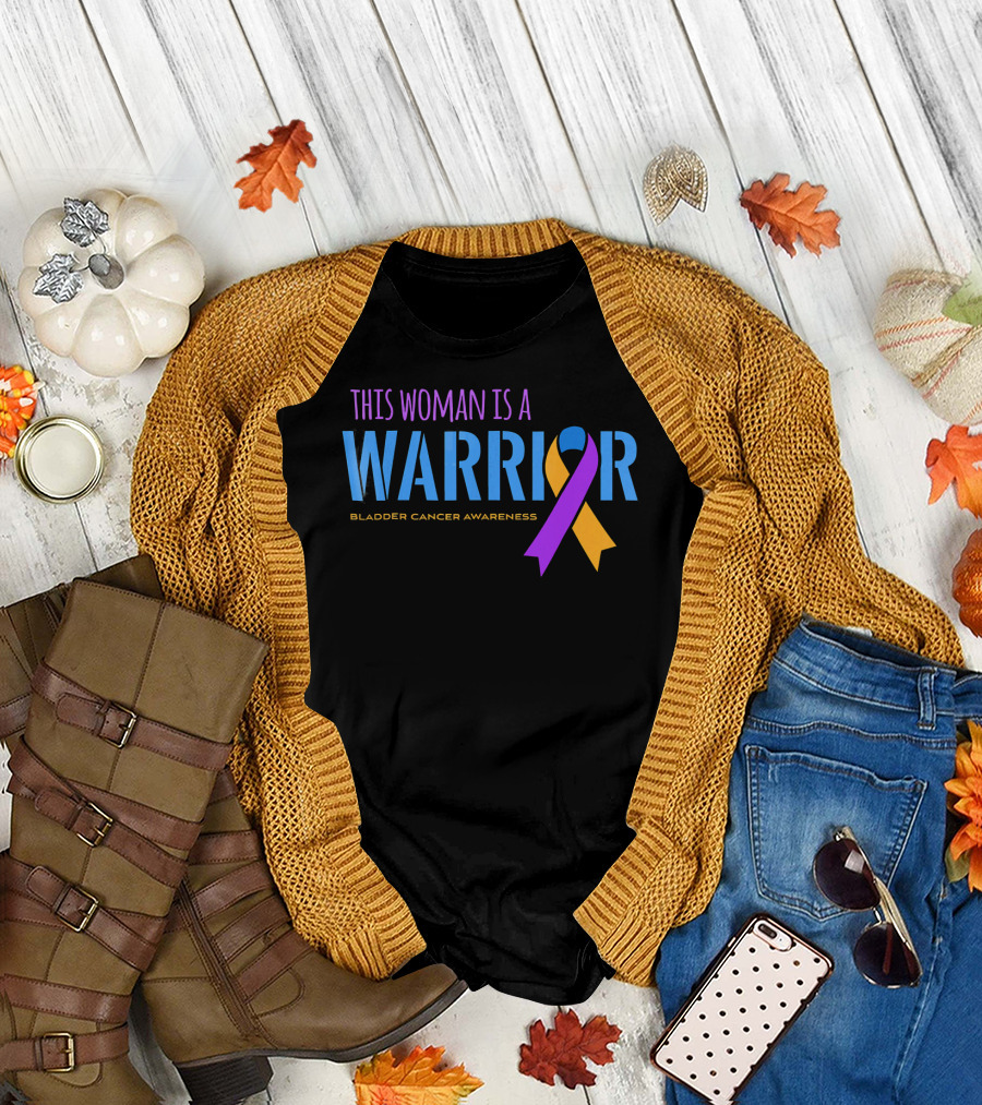 This Woman is a Warrior Bladder Cancer Awareness T-Shirt