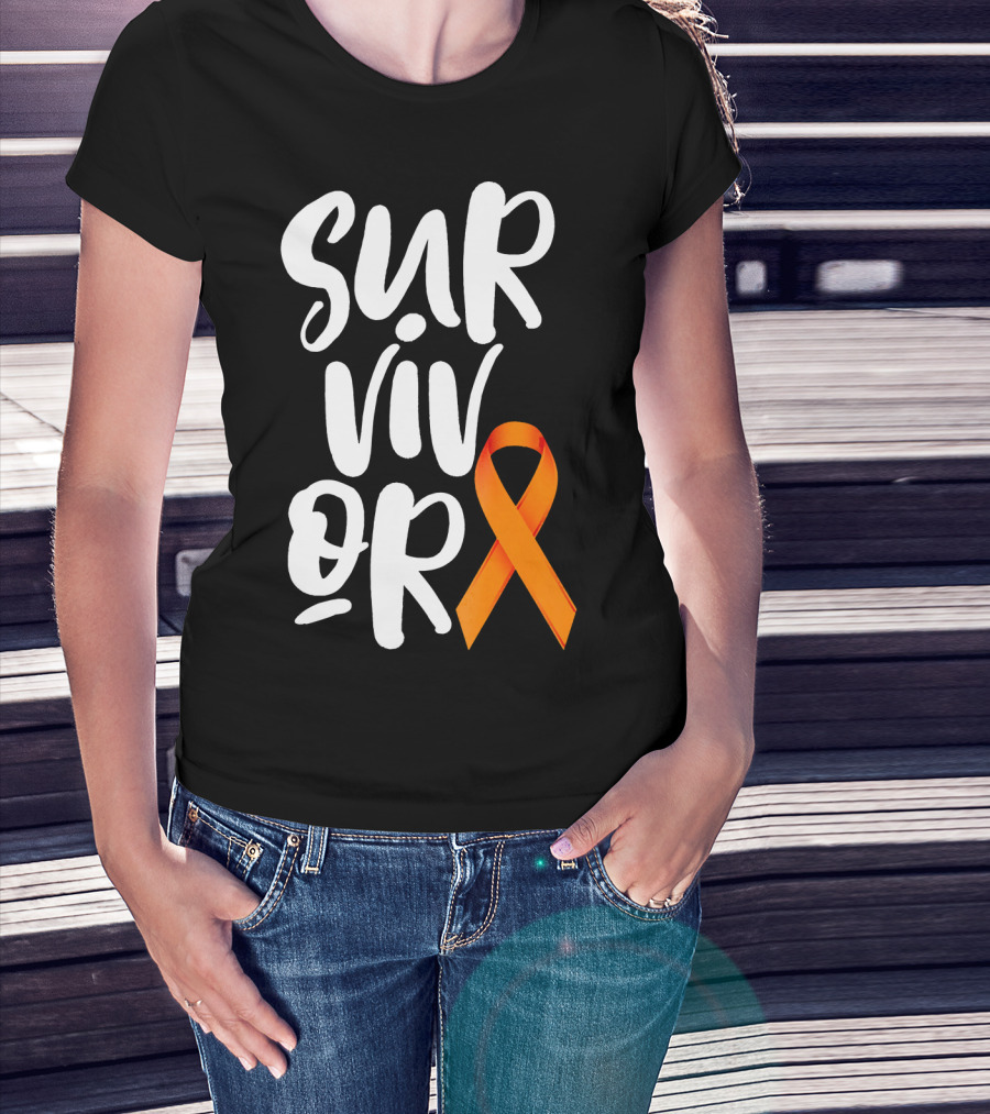 Leukemia Cancer Survivor Orange T-Shirt