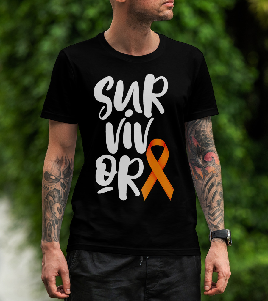 Leukemia Cancer Survivor Orange T-Shirt