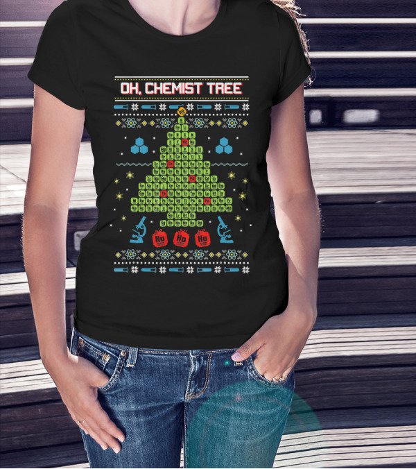 Oh Chemist Tree Periodic Table Christmas T-Shirt