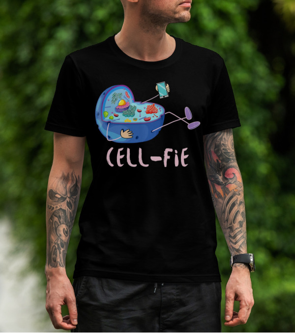 Cell Fie Funny Science Biology Teacher Cell Phone Concept T-Shirt