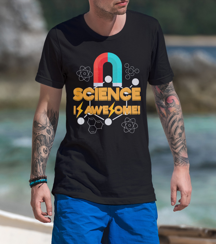 Science Is Awesome Magnet Chemistry Atomic Symbols T-Shirt