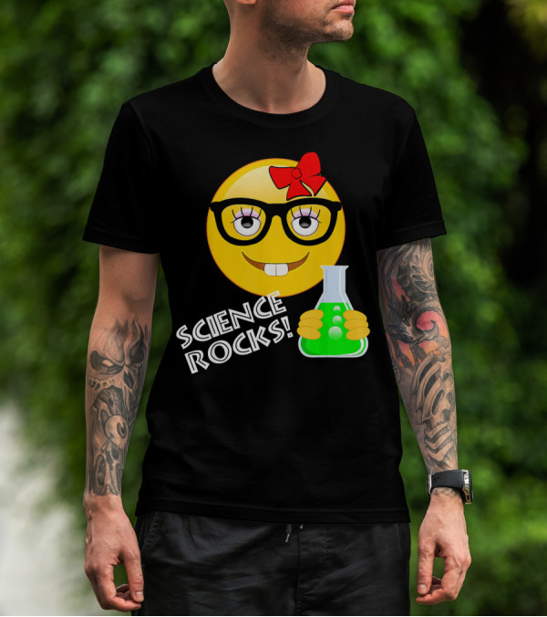 Science Rocks Emoji Chemistry Girl T-Shirt