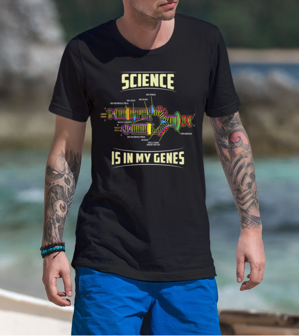 Science Is In My Genes DNA Polymerase Molecule Diagram T-Shirt
