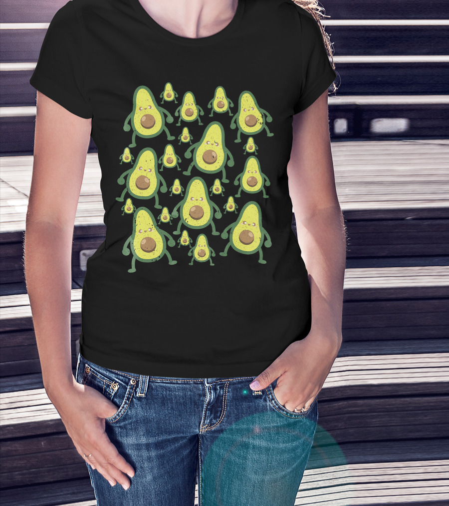 Holy Guac Avocados Funny Cartoon Characters T-Shirt
