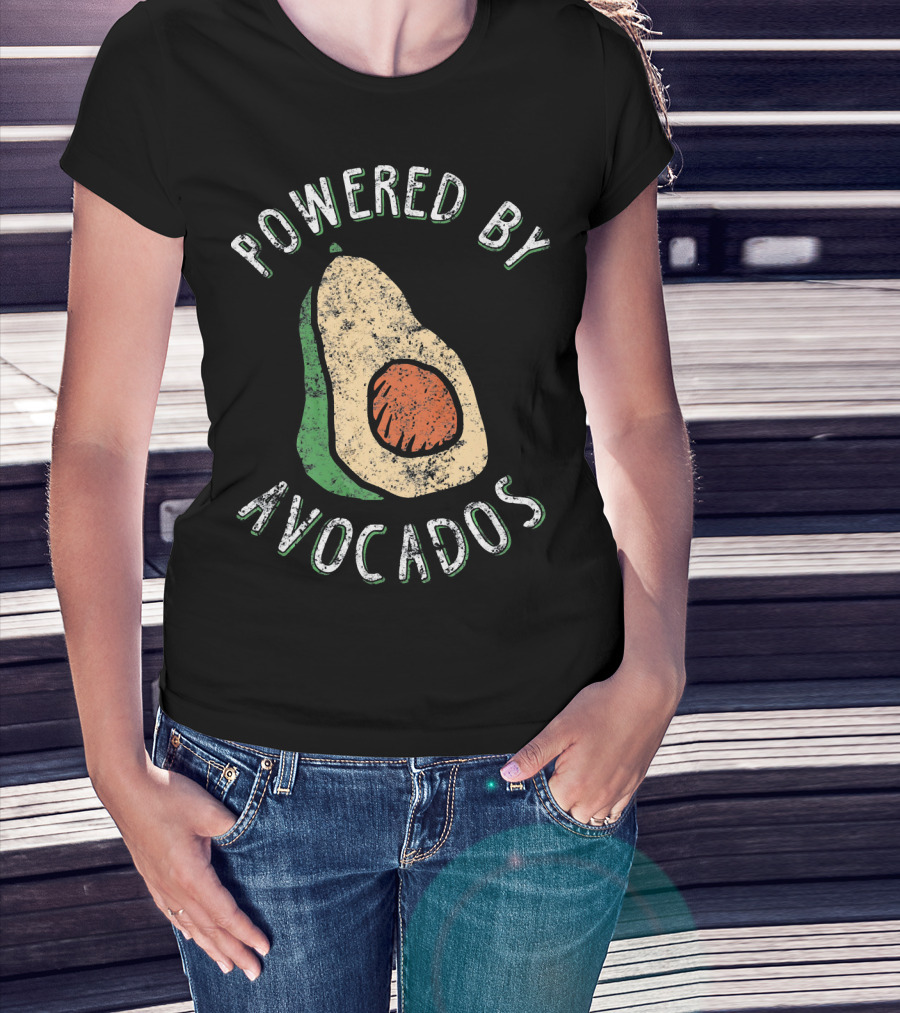 Powered By Avocados Cute Guacamole Lover Cinco De T-Shirt